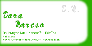 dora marcso business card